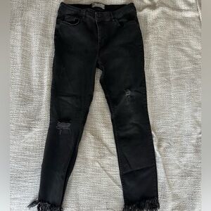 Free People Black Skinny Cropped Jeans - Size 29